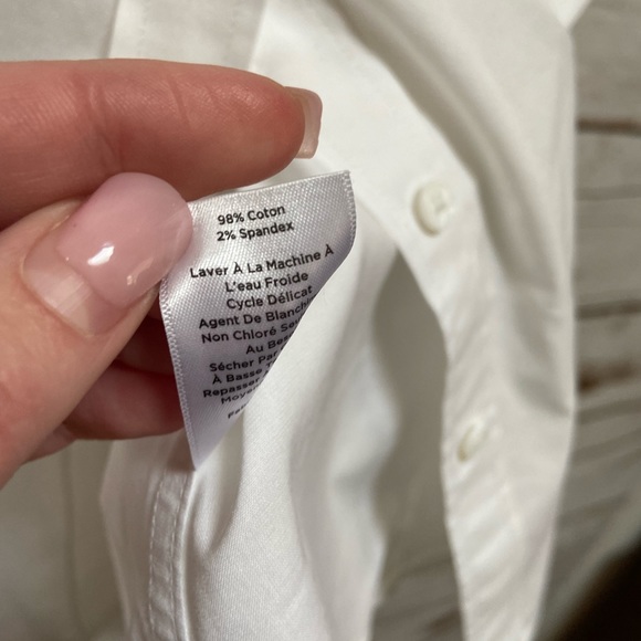 Talbots white button down size 8P - Picture 3 of 4